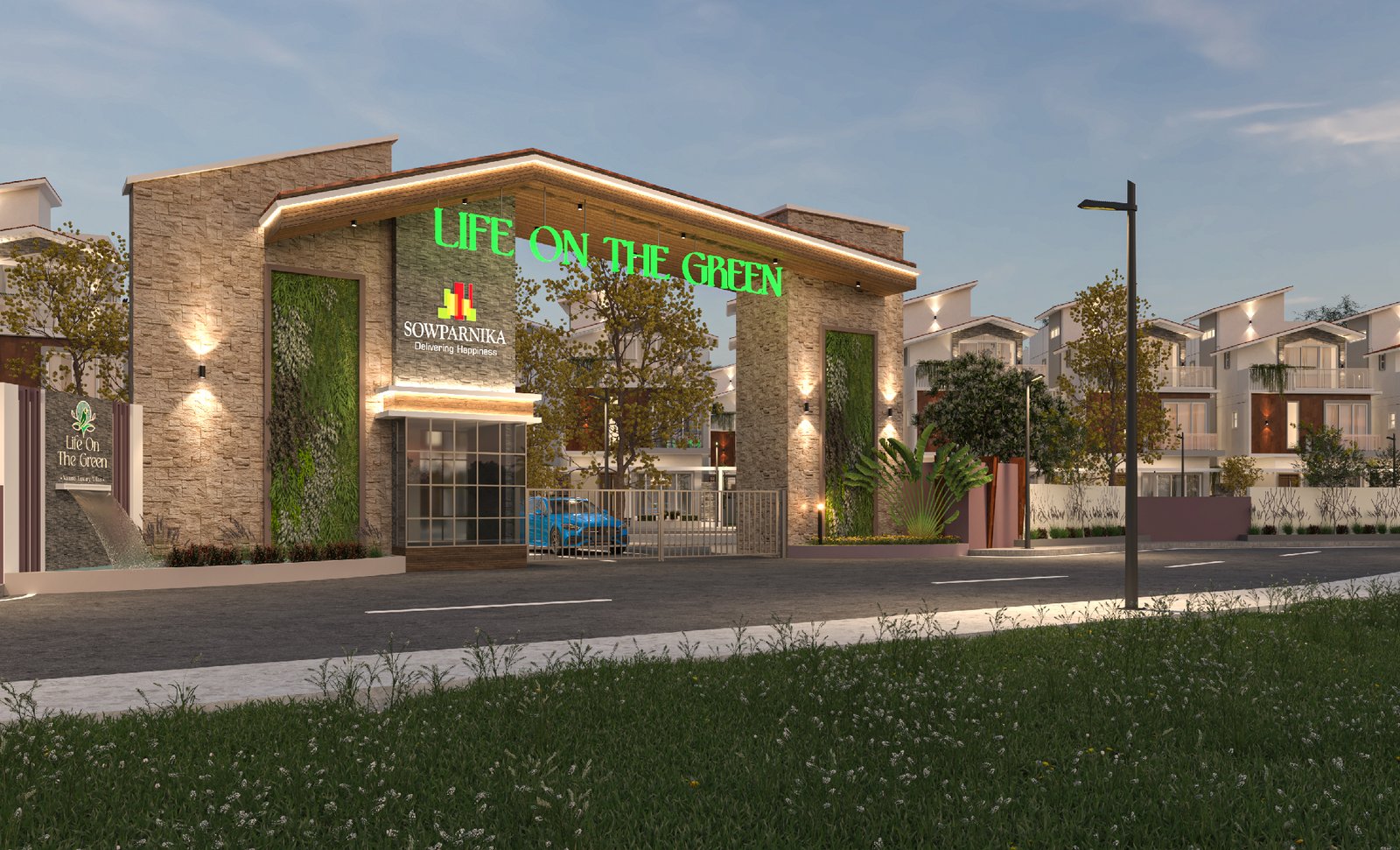 Entry Portal at Sowparnika Life On The Green - 5 BHK Villas for Sale in Sarjapura Road